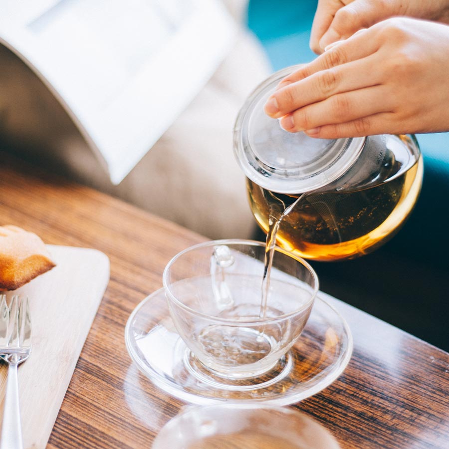 Heatproof Glass Leaf Teapot 450ml