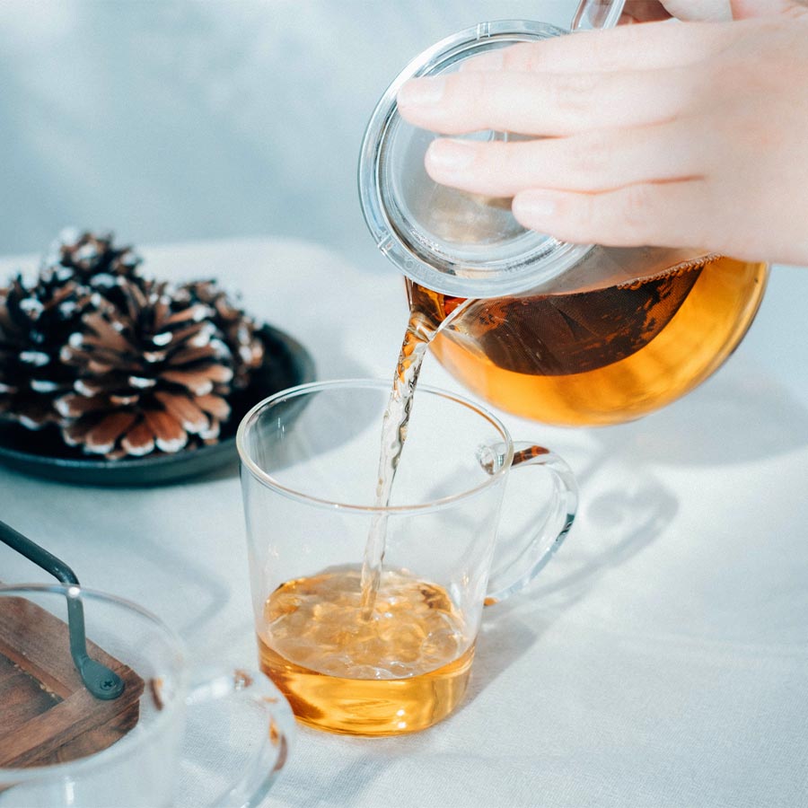 Heatproof Glass Leaf Teapot 700ml