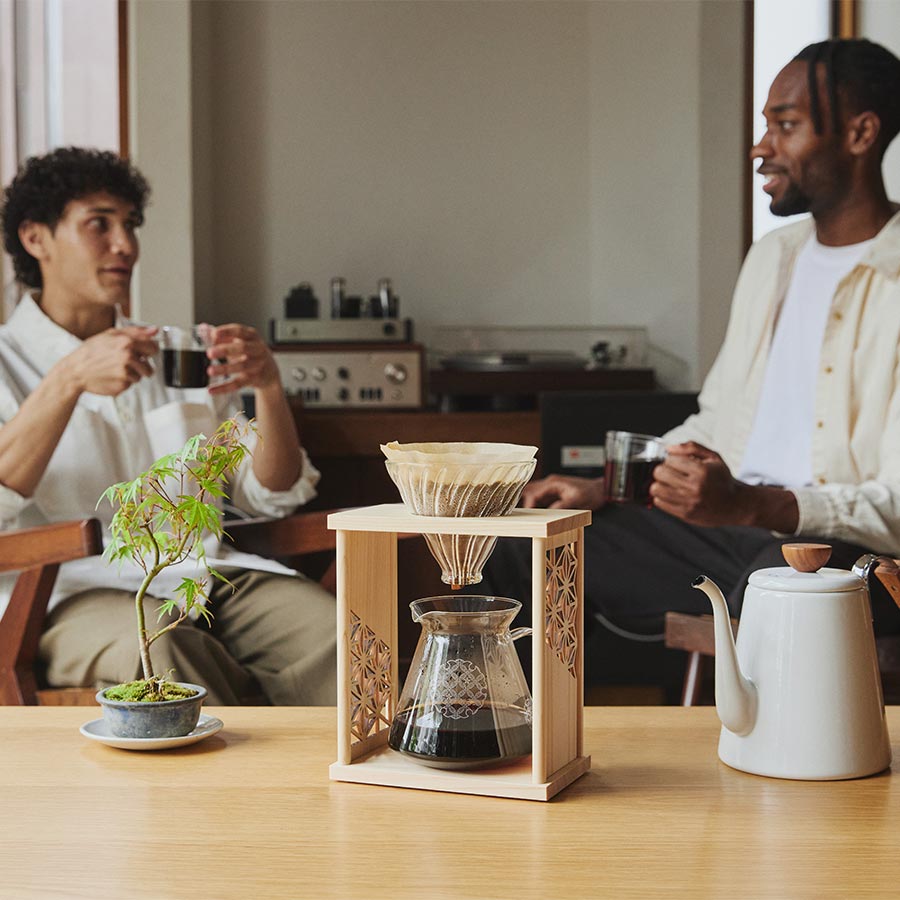 Drip Stand-Set Asanoha - Natural