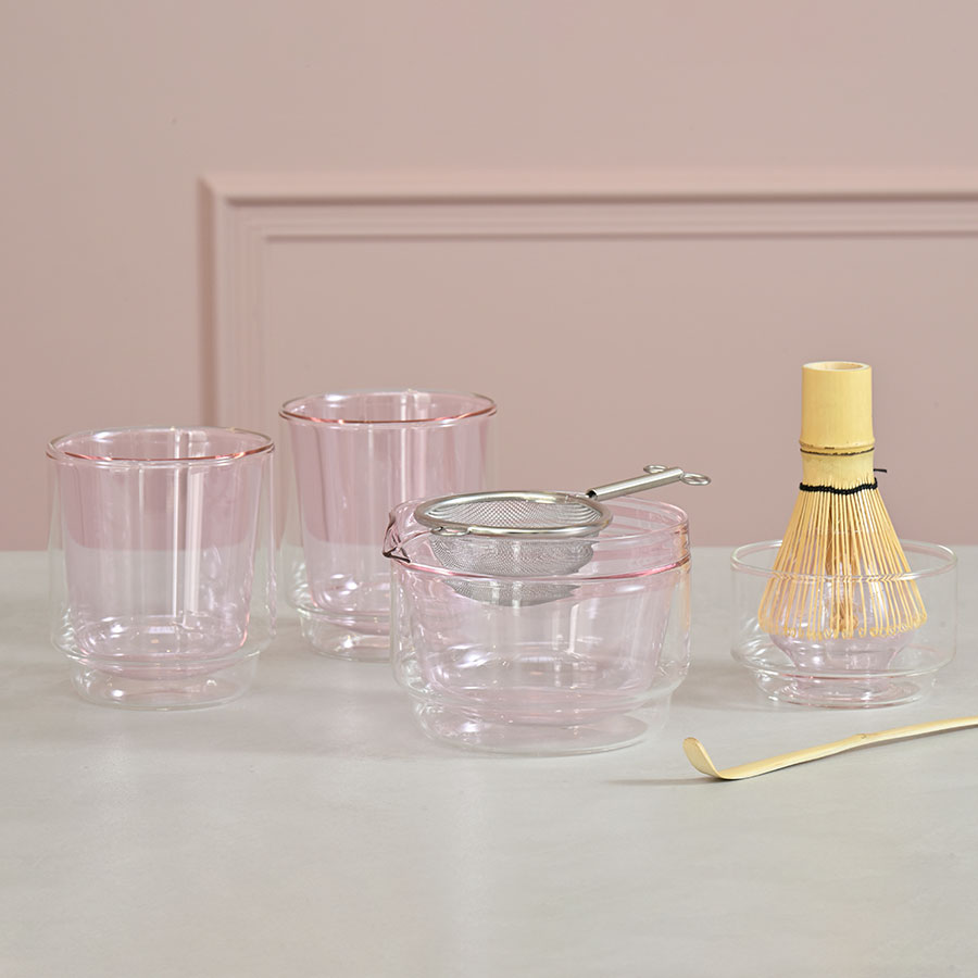 Double-walled Matcha Cup 370ml - Pink